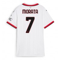 AC Milan Alvaro Morata #7 Bortatröja Kvinnor 2024-25 Korta ärmar